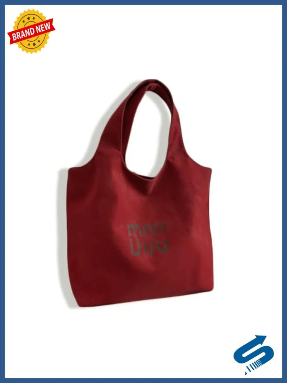 Slouchy Tote Bag with Letter Print PU Leather Large Capacity Hobo Handbag